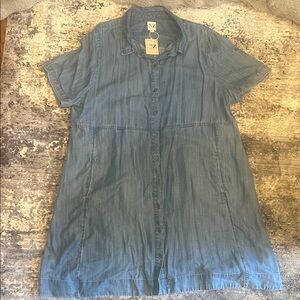 NIC+ZOE Light Blue Denim Shirt Dress